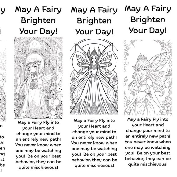 Color Your Own Fairy Bookmarks, 5 qty! - Picture 11 of 16